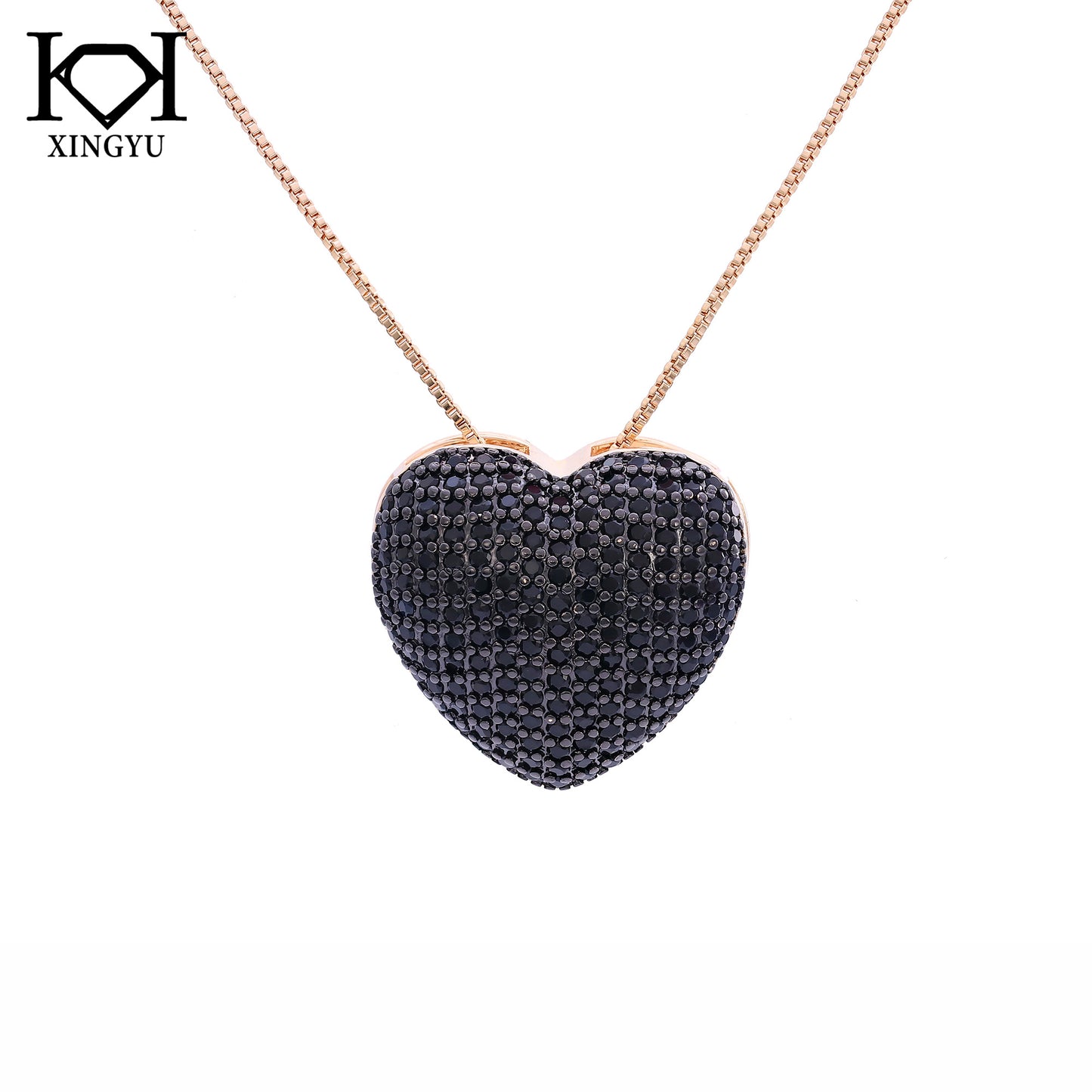 Colar Coracao Cravejado Sublime XYS101597