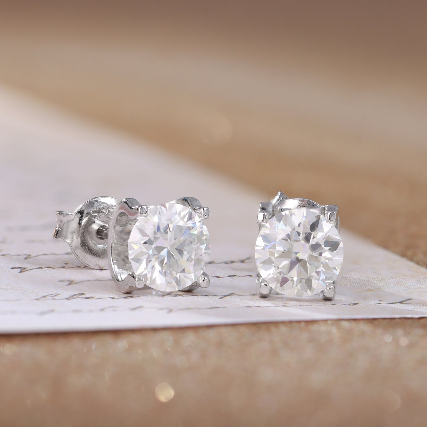 Brincos ponto de Luz Luxo Prata 925 e Moissanite XYE104881