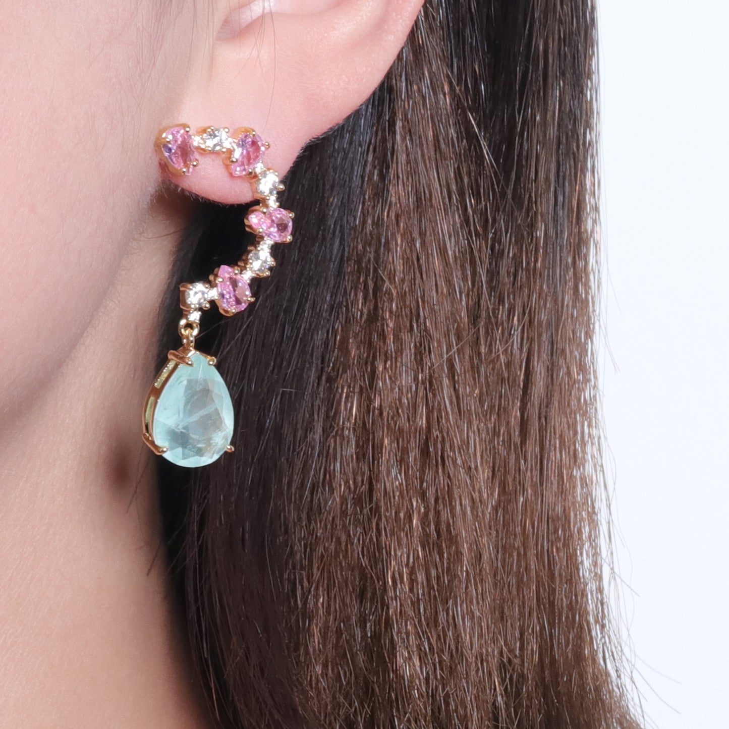 Brinco Fusion Gotas Elegantes - XYE104611