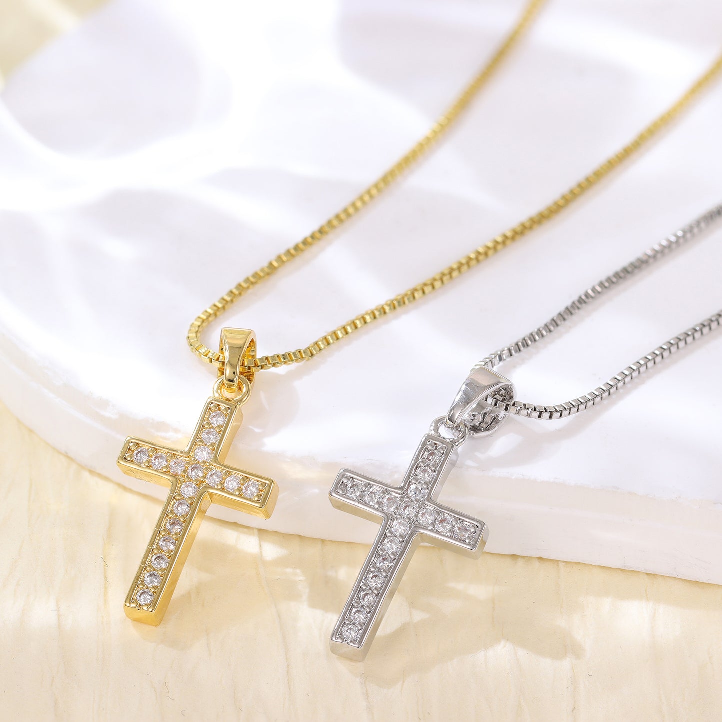 Colar Cruz Cravejado Acessórios - XYP101898