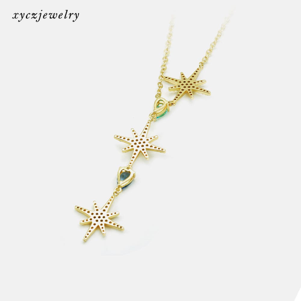 Colar Estrelas e Gotas Delicado XYN100907