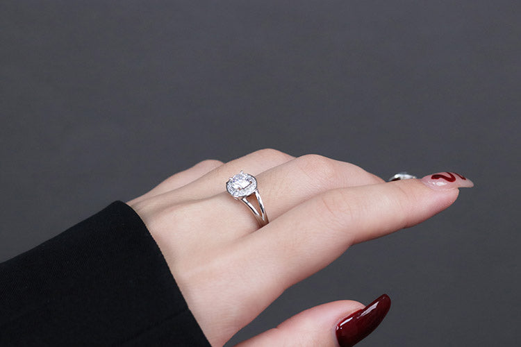 Anel prata 925 e Moissanite krs09459