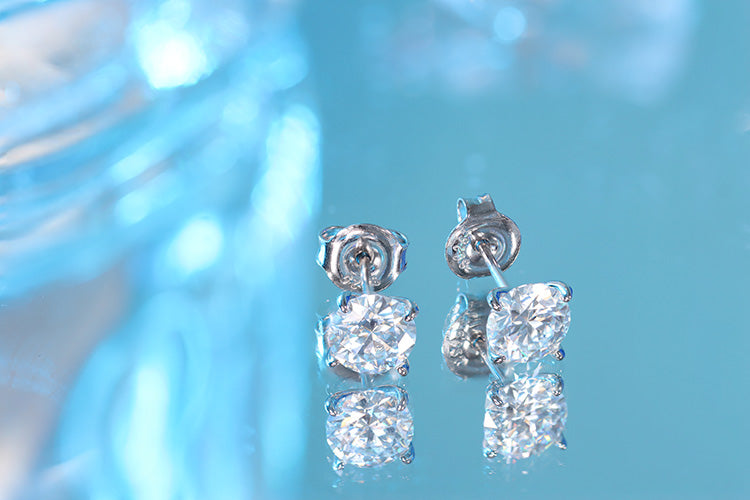 Brincos ponto de luz Prata 925 e Moissanite XYE104917