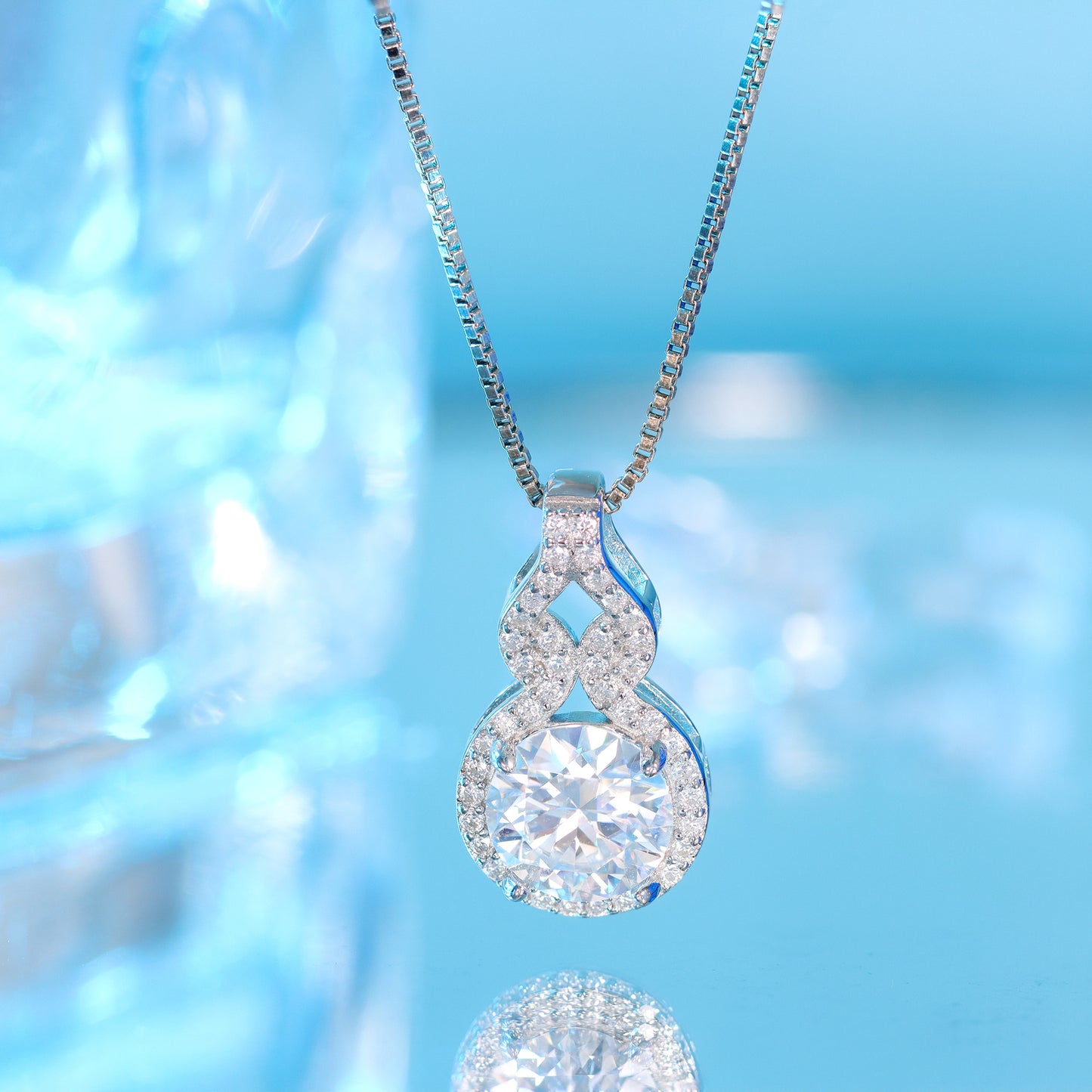 Colar Prata 925 e moissanite XYN101355