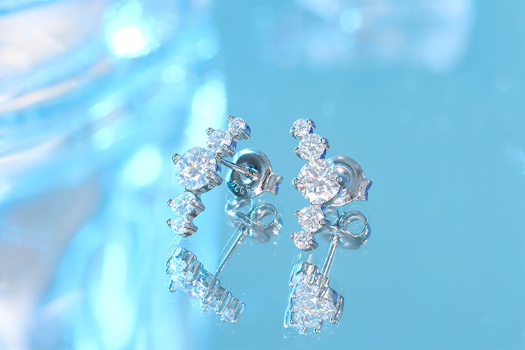 Brincos Prata 925 e moissanite XYE104912