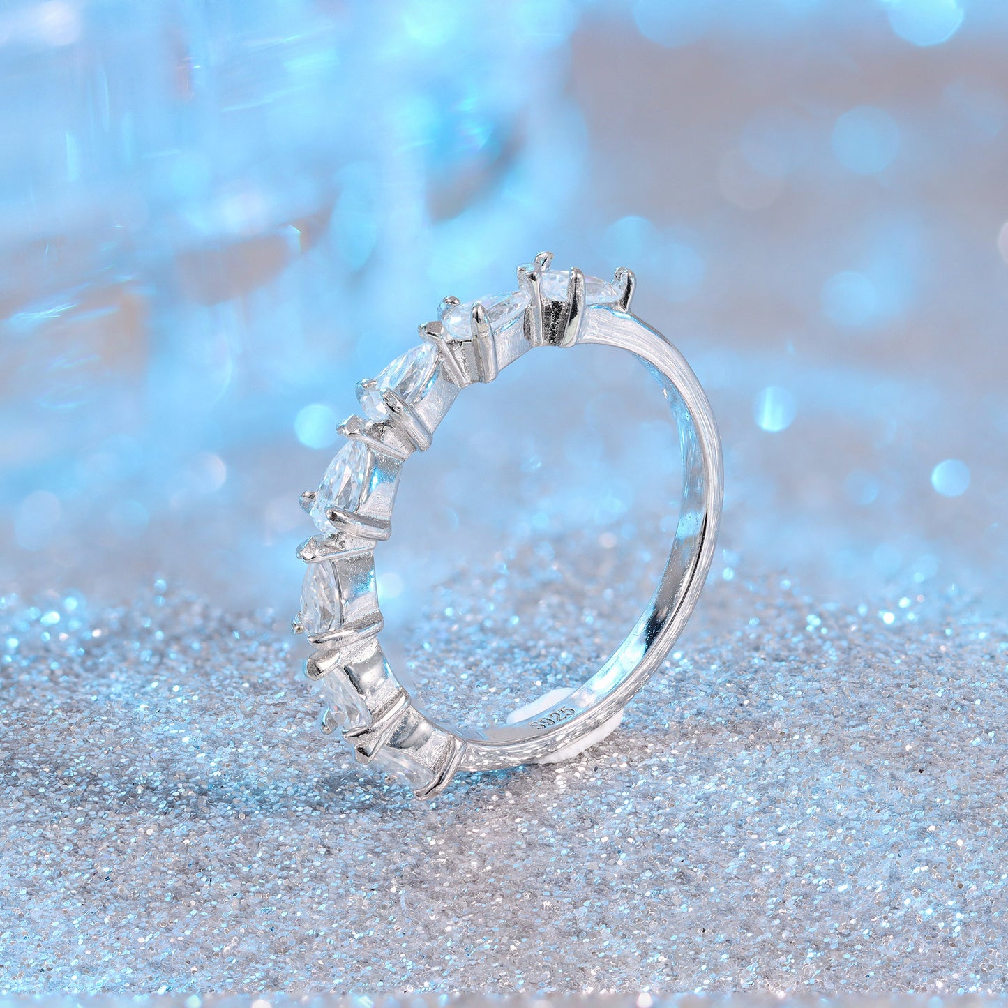 Anel Ladrilhos Moissanite - Prata 925 xyr101498