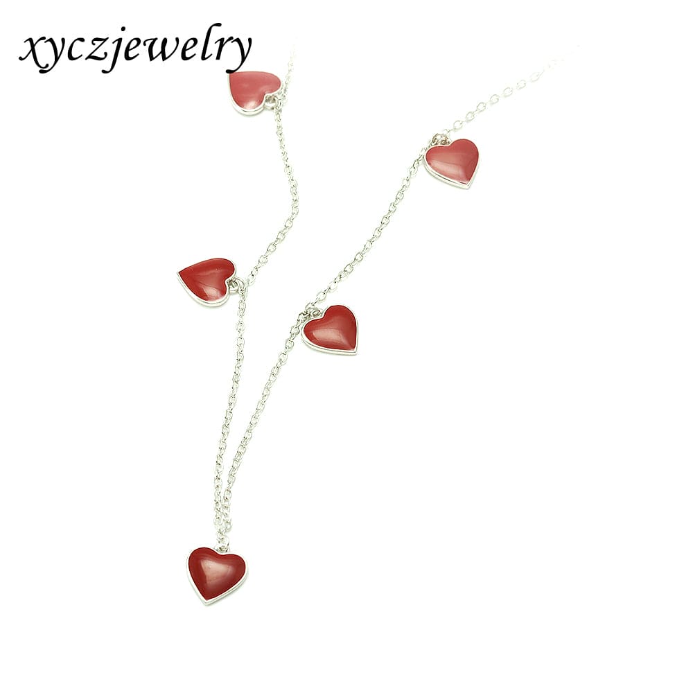 Colar Corações Esmaltados XYN100887