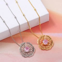 Colar Flor Reluzente XYS101304