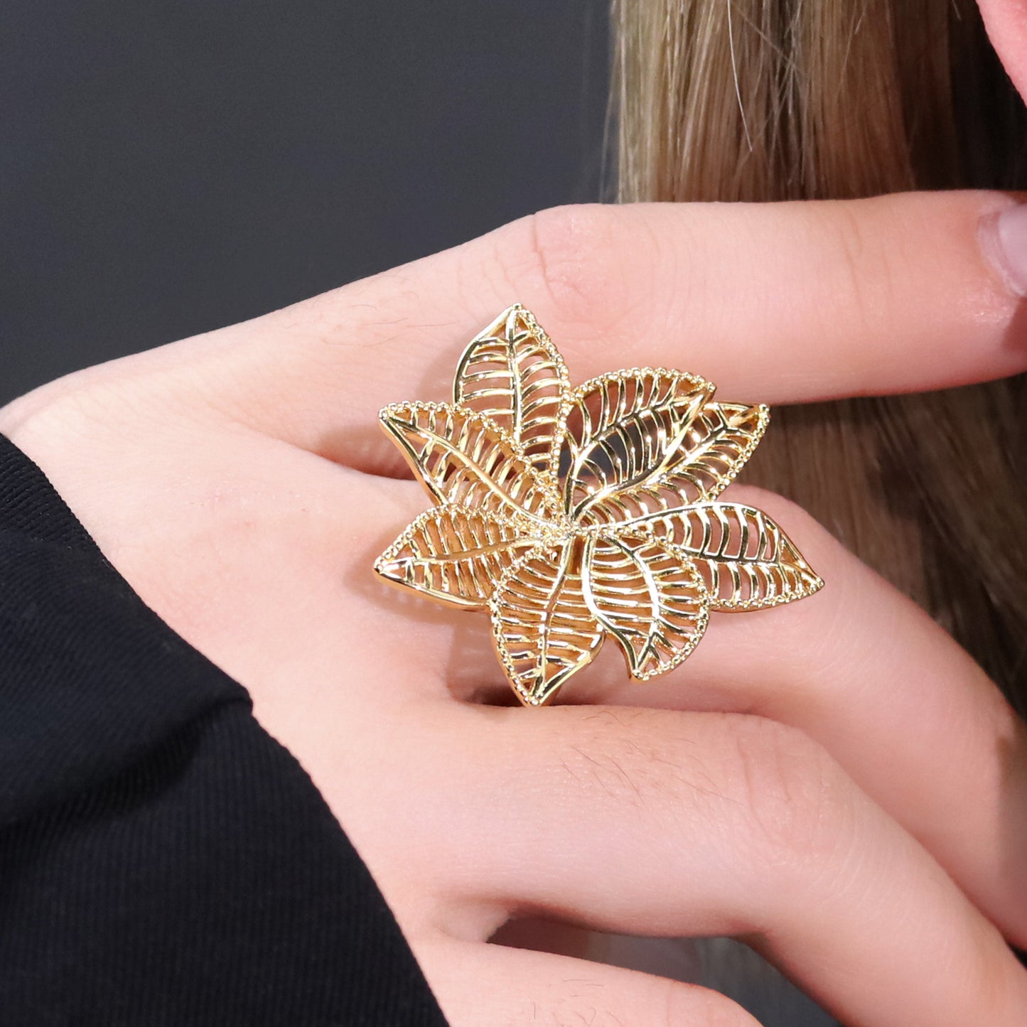 Anel de fusão de flores perfeito XYS101170