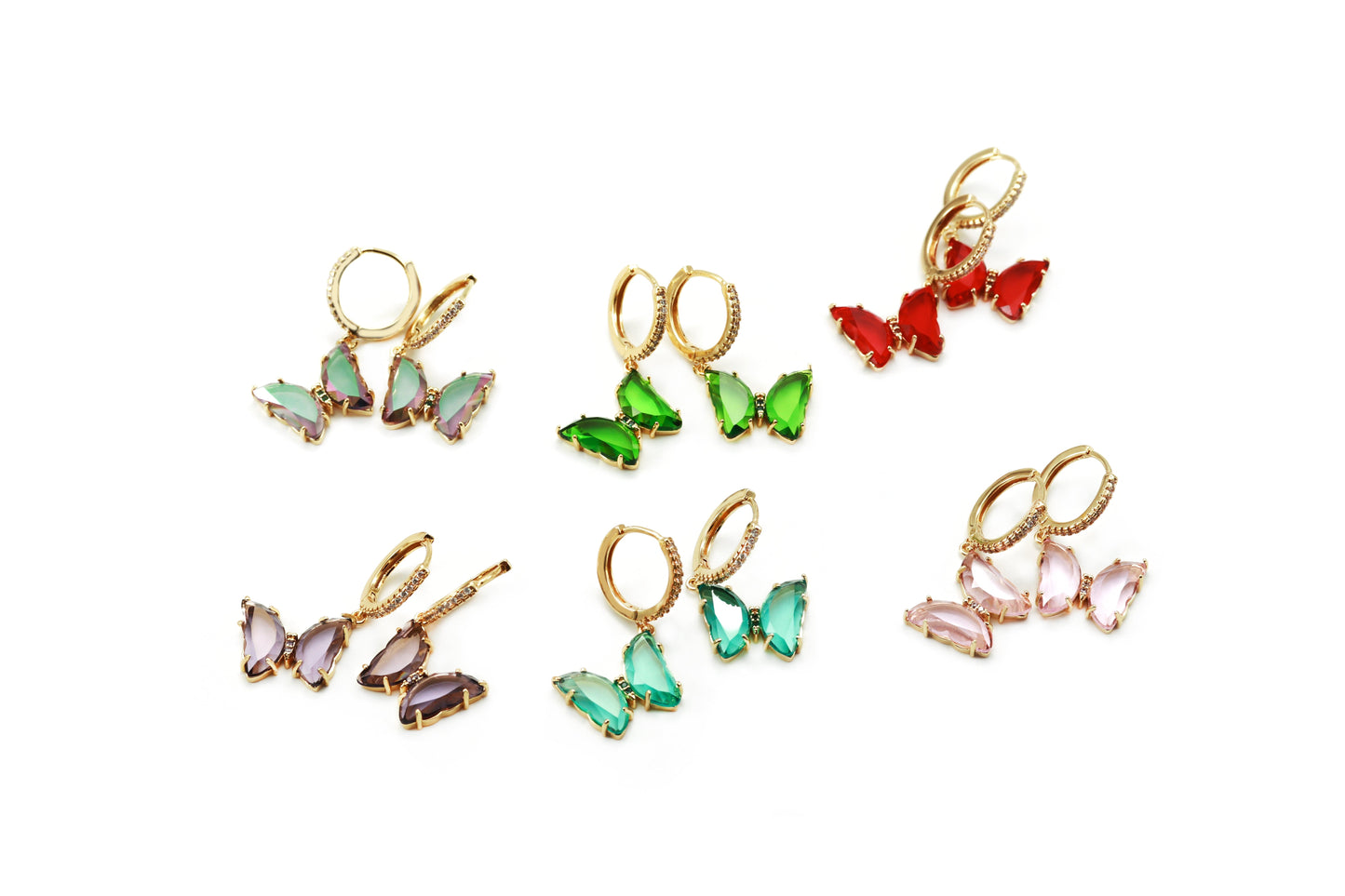 Borboletinha de Vidro Brinco-XYS100732