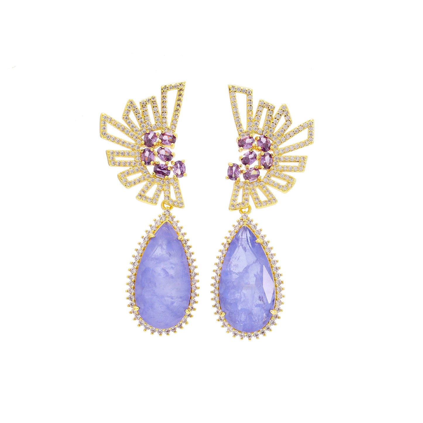 Brinco longos ocos em forma de gota d'água - XYS101182