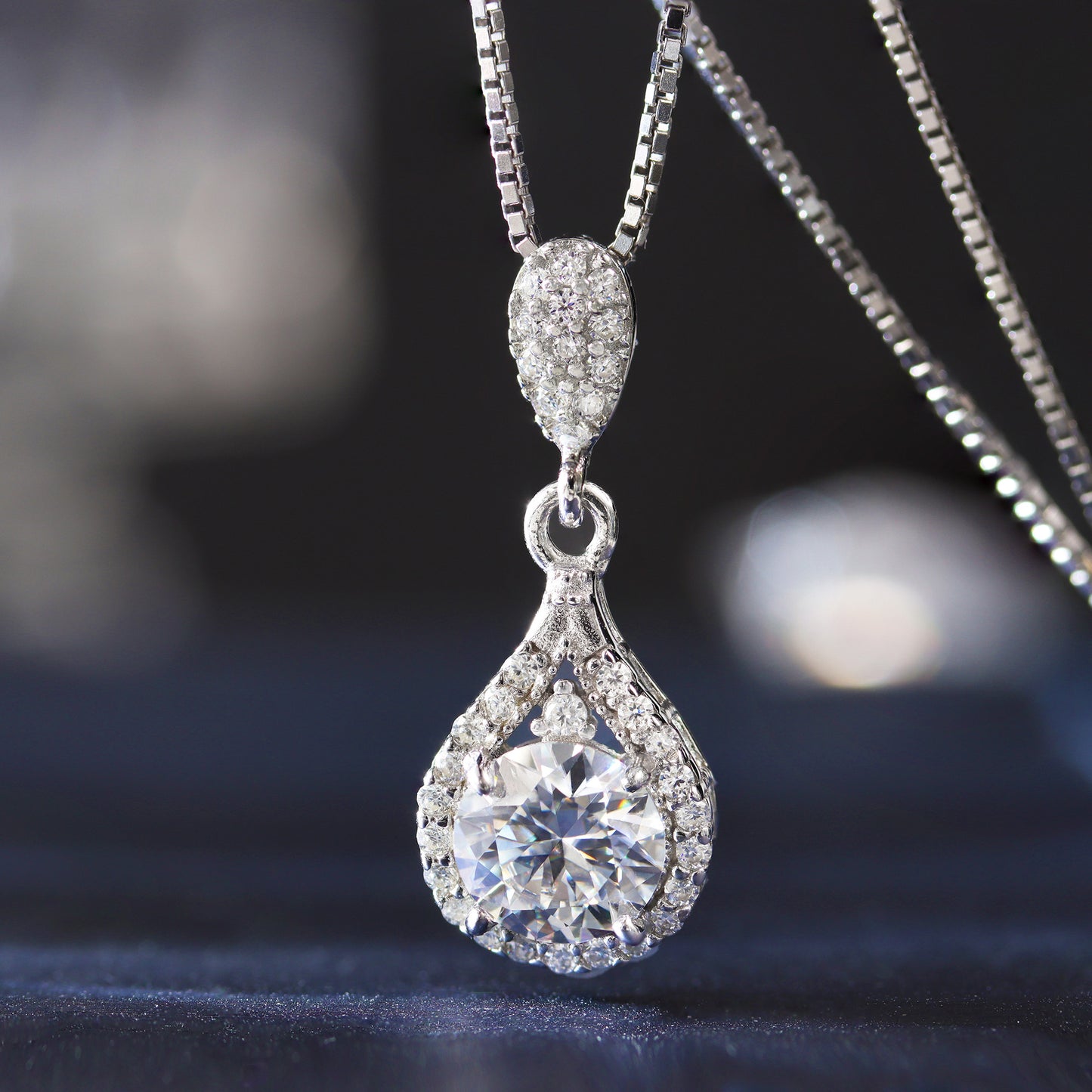 Colar Luxo e estilo Prata 925 e Moissanite XYN101330