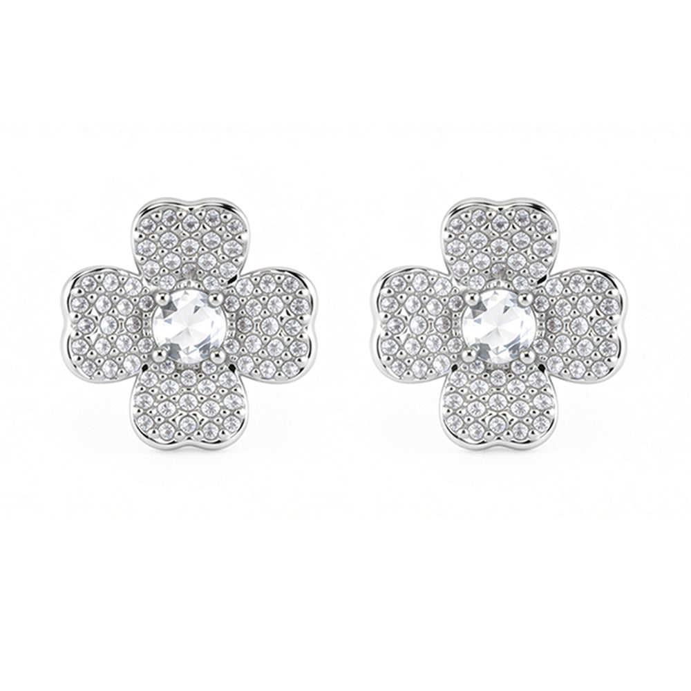 Brincos Flores Cravejadas Luxo XYS101866