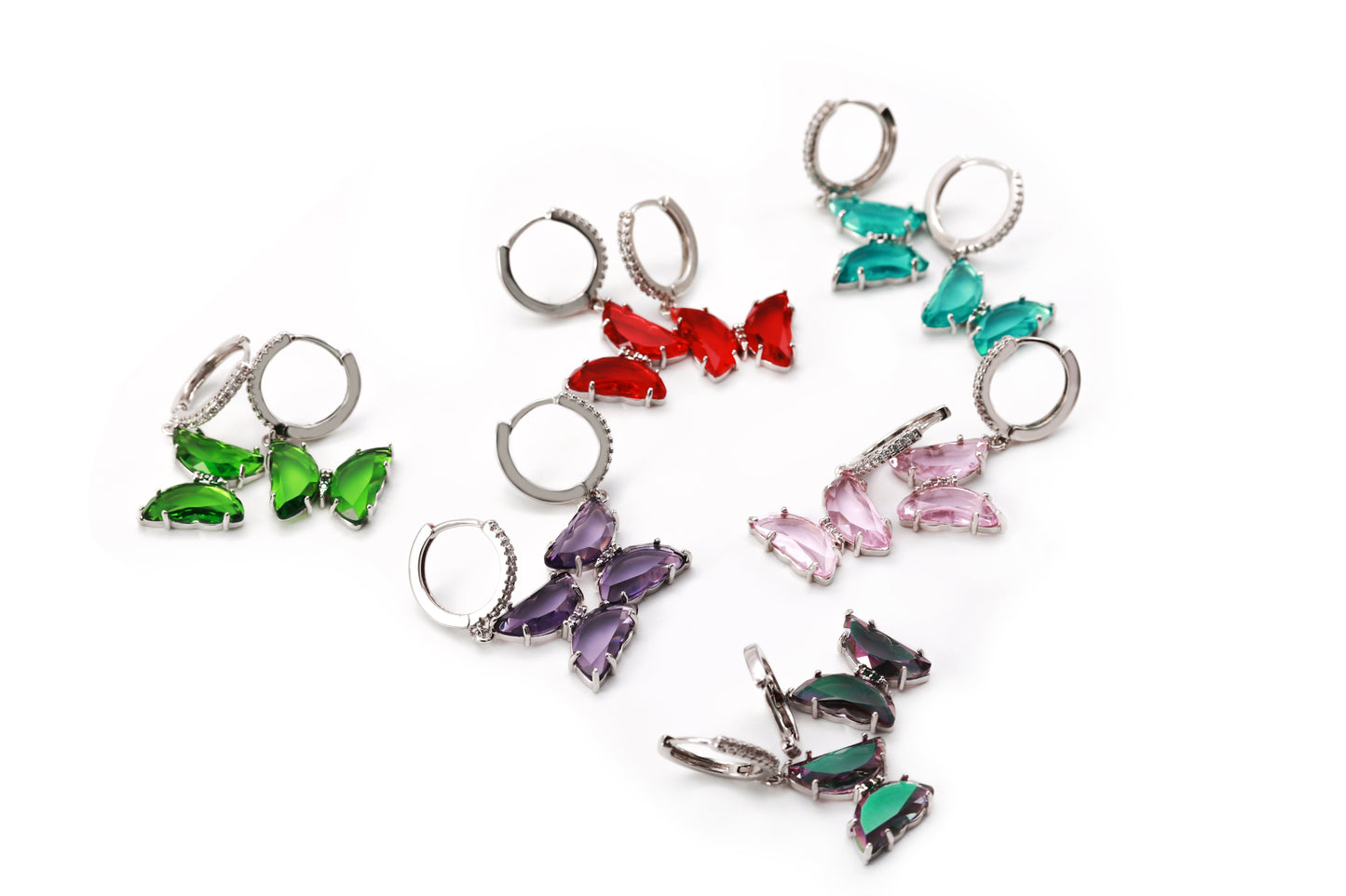 Borboletinha de Vidro Brinco-XYS100732