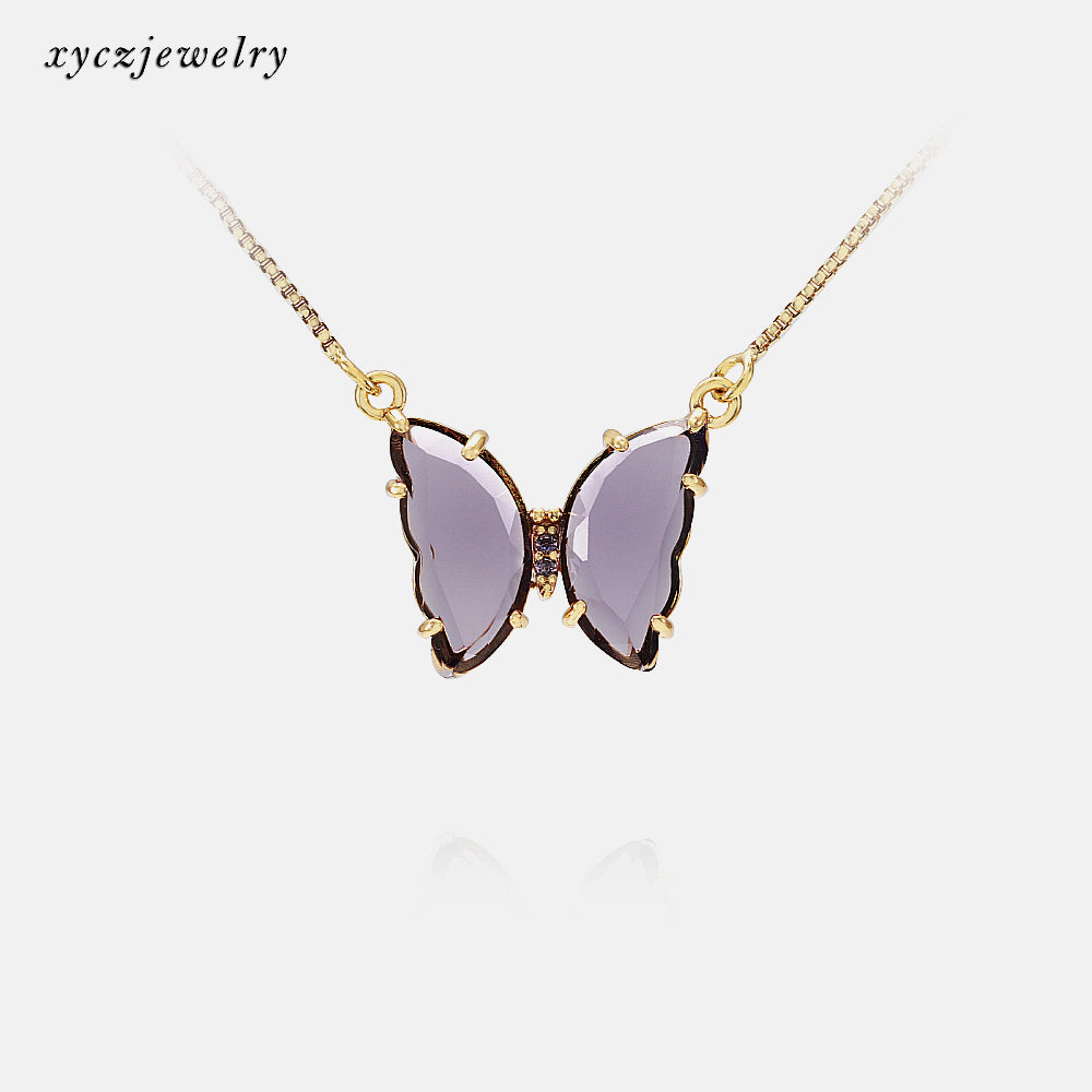 Borboletinha de Vidro Colar-XYS100732