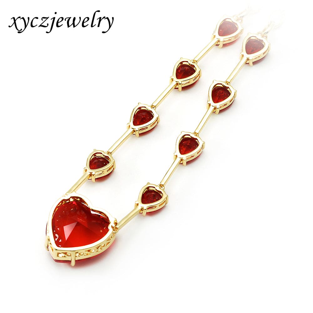 Colar Corações Vermelho XYN100928