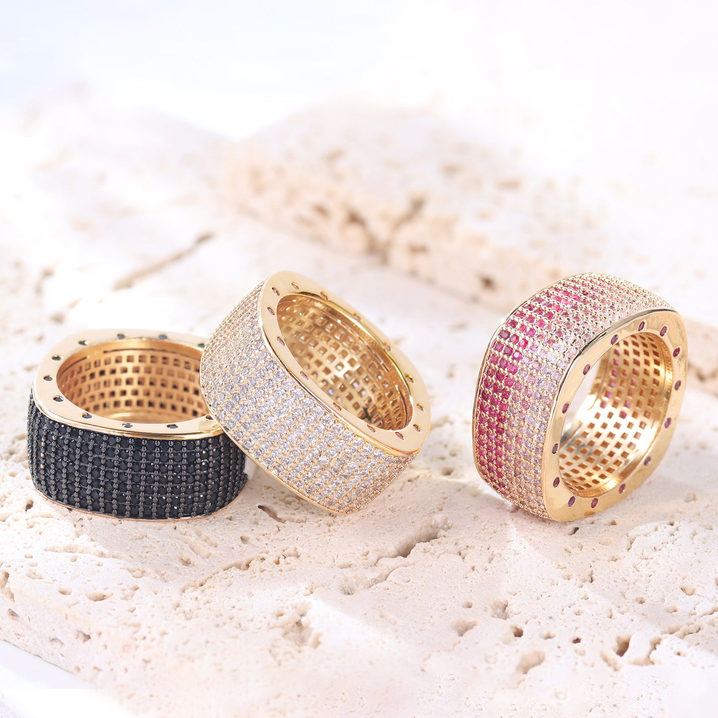 Anel de zircão com várias fileiras - XYR103519