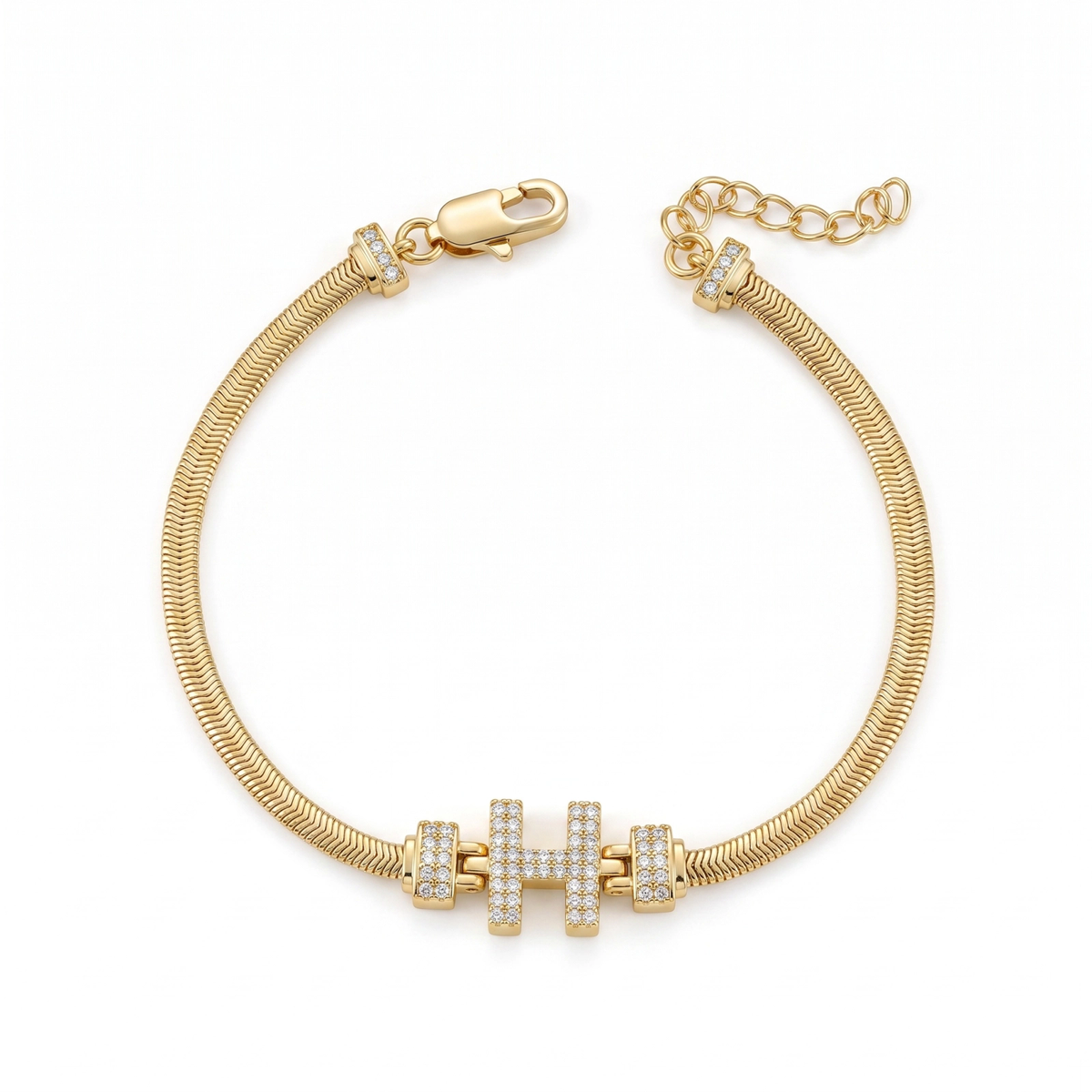 Pulseira Estilo Italiana Letra DCG1933