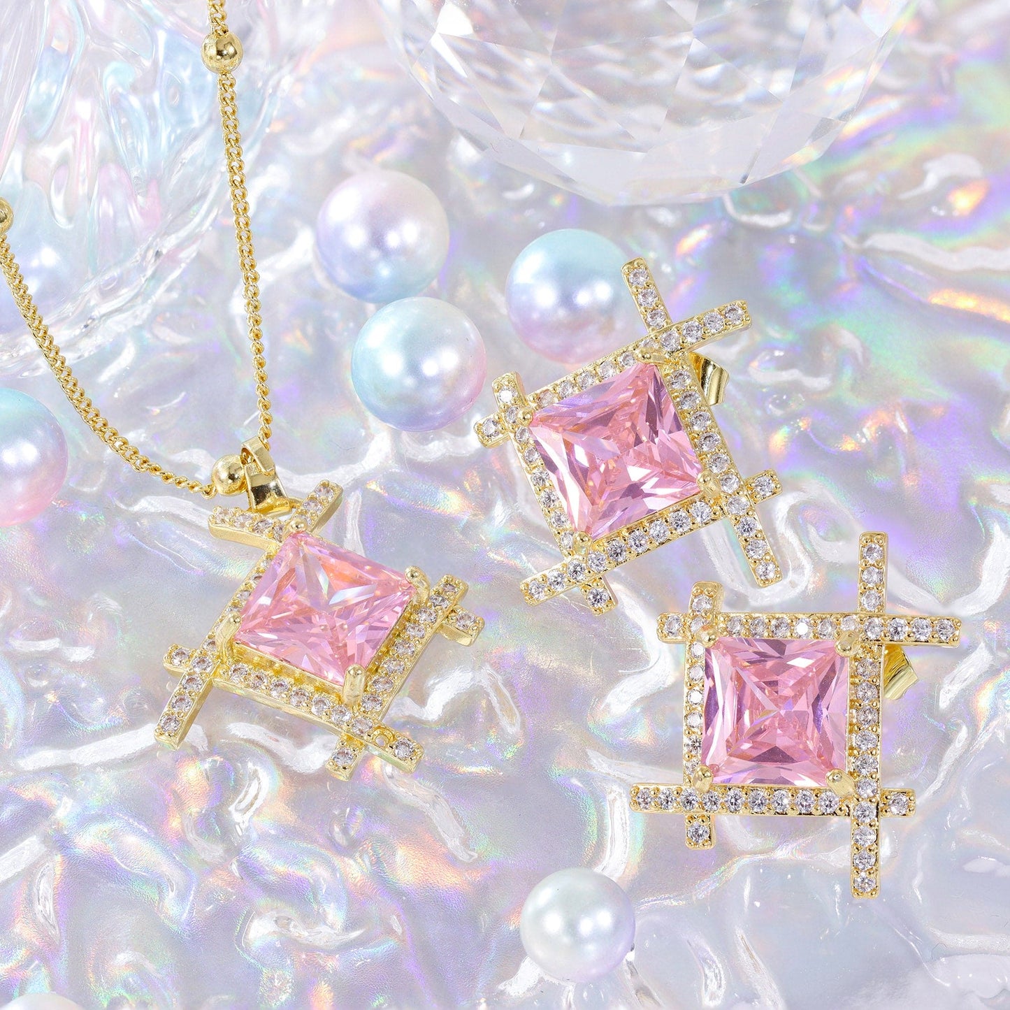 Brinco Quadrado Brilhante - XYS101356