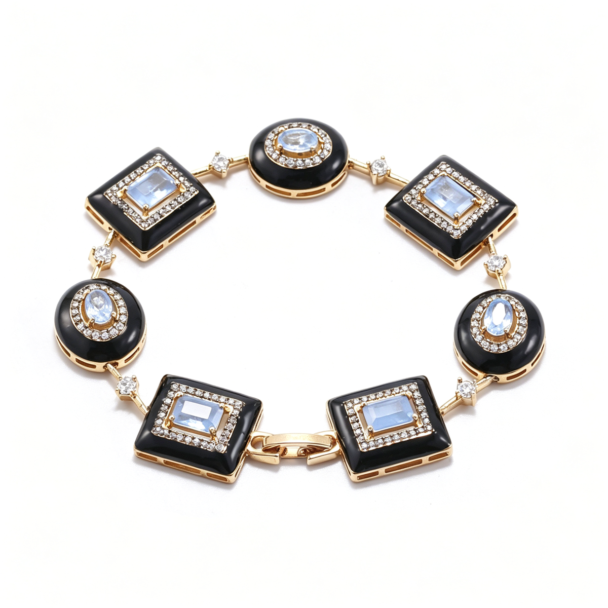 Pulseira Moldura Deep Blue & Pink XYS100698