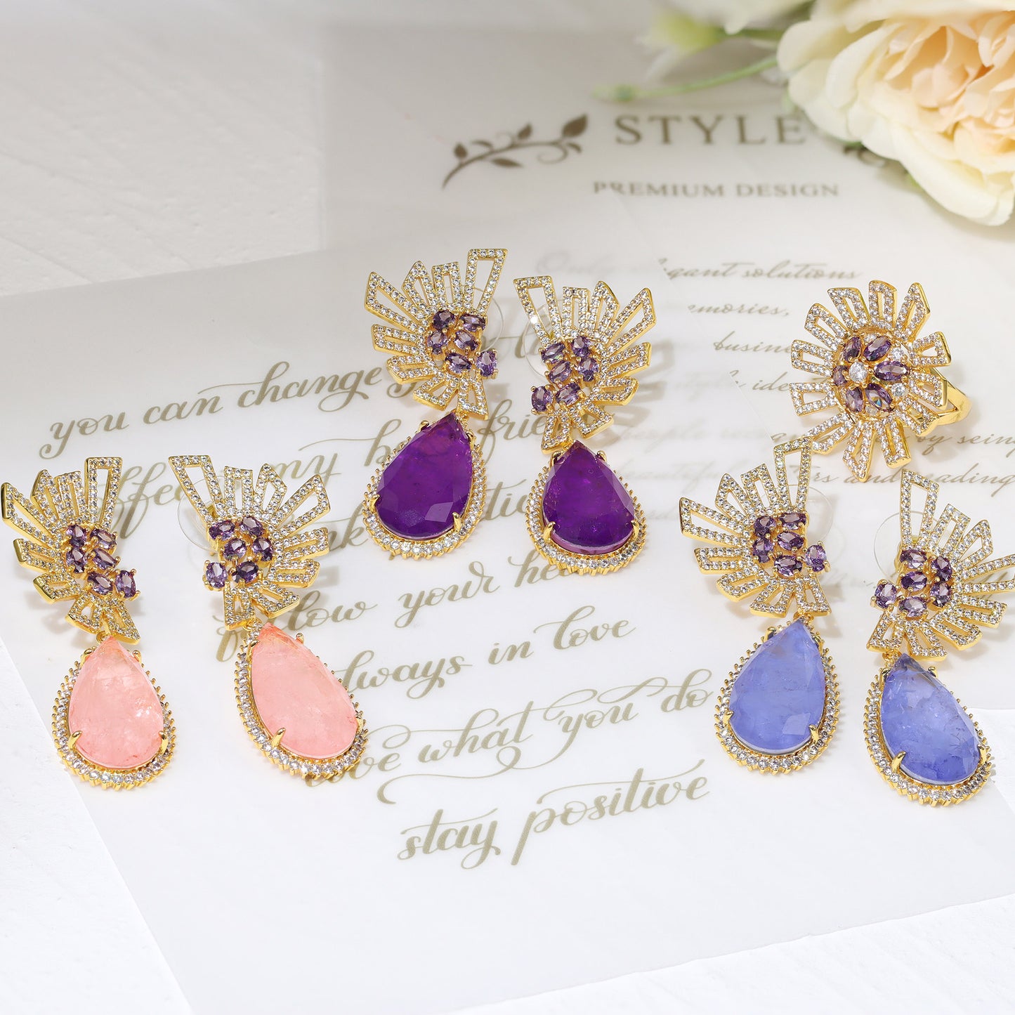 Brinco longos ocos em forma de gota d'água - XYS101182