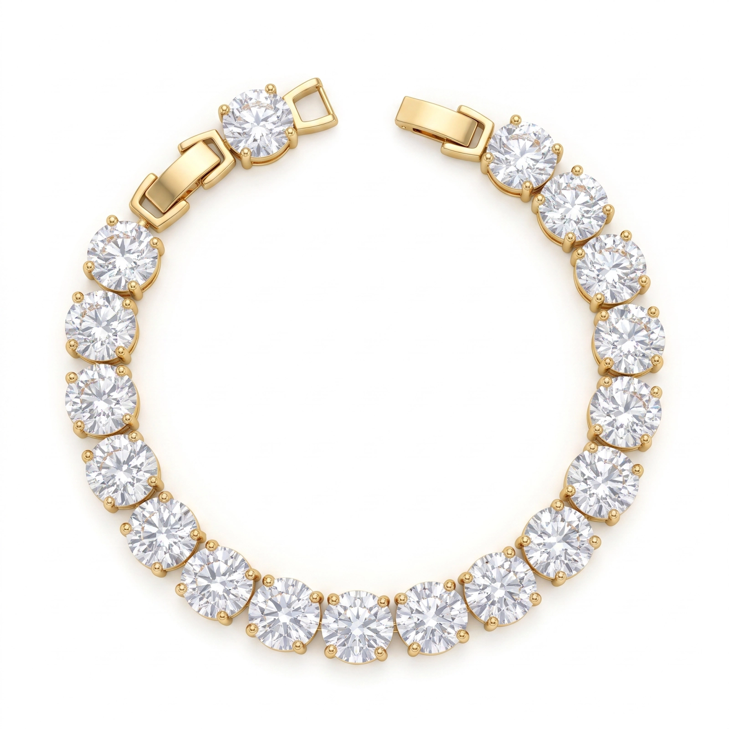 Pulseira Riviera pedras redondas 10mm DCG0915
