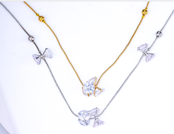 Colar Encanto e Luxo duplo alongado DCG1045