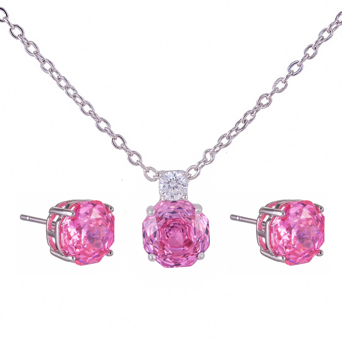 Conjunto Colar e Brincos Flower Cut DCG1765
