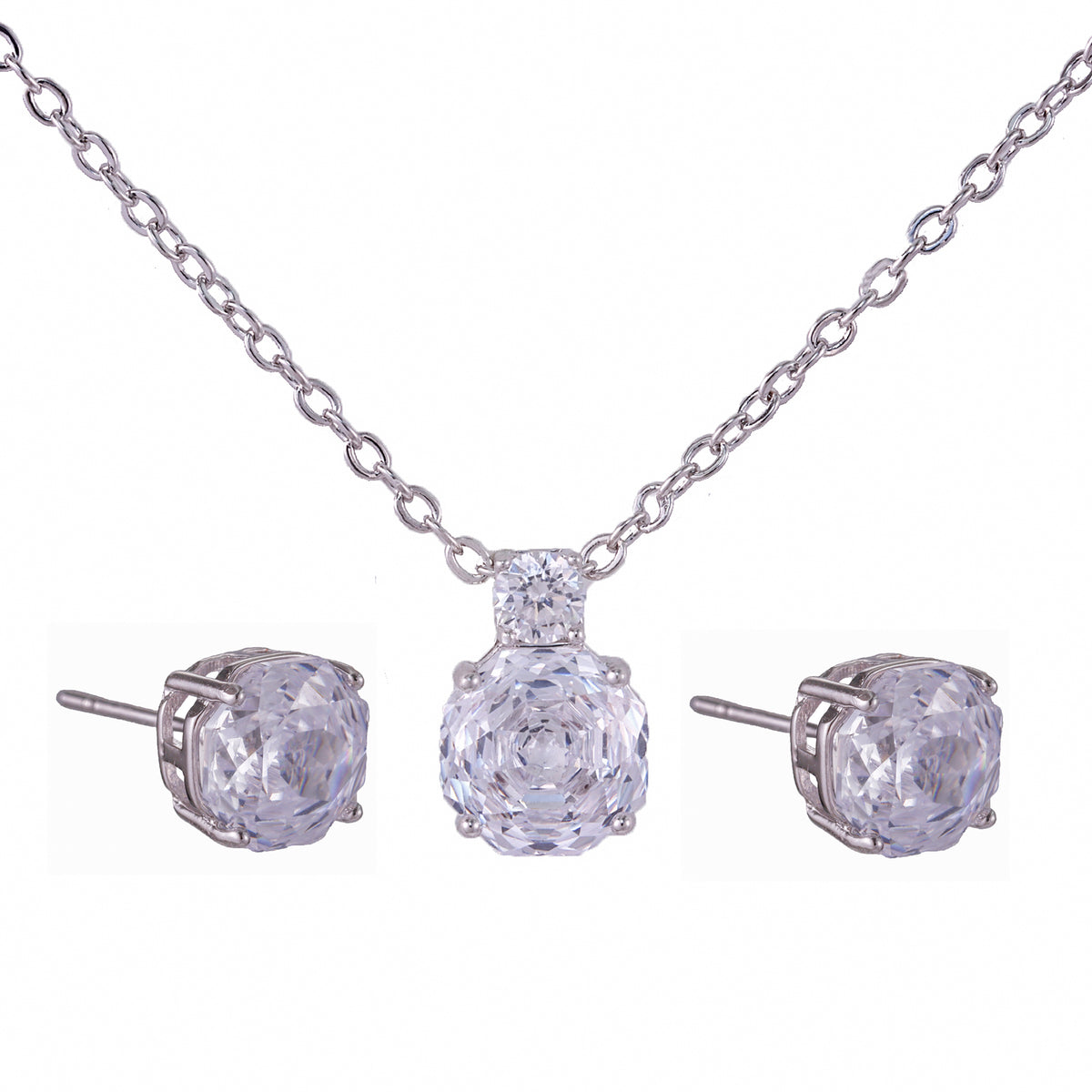Conjunto Colar e Brincos Flower Cut DCG1765