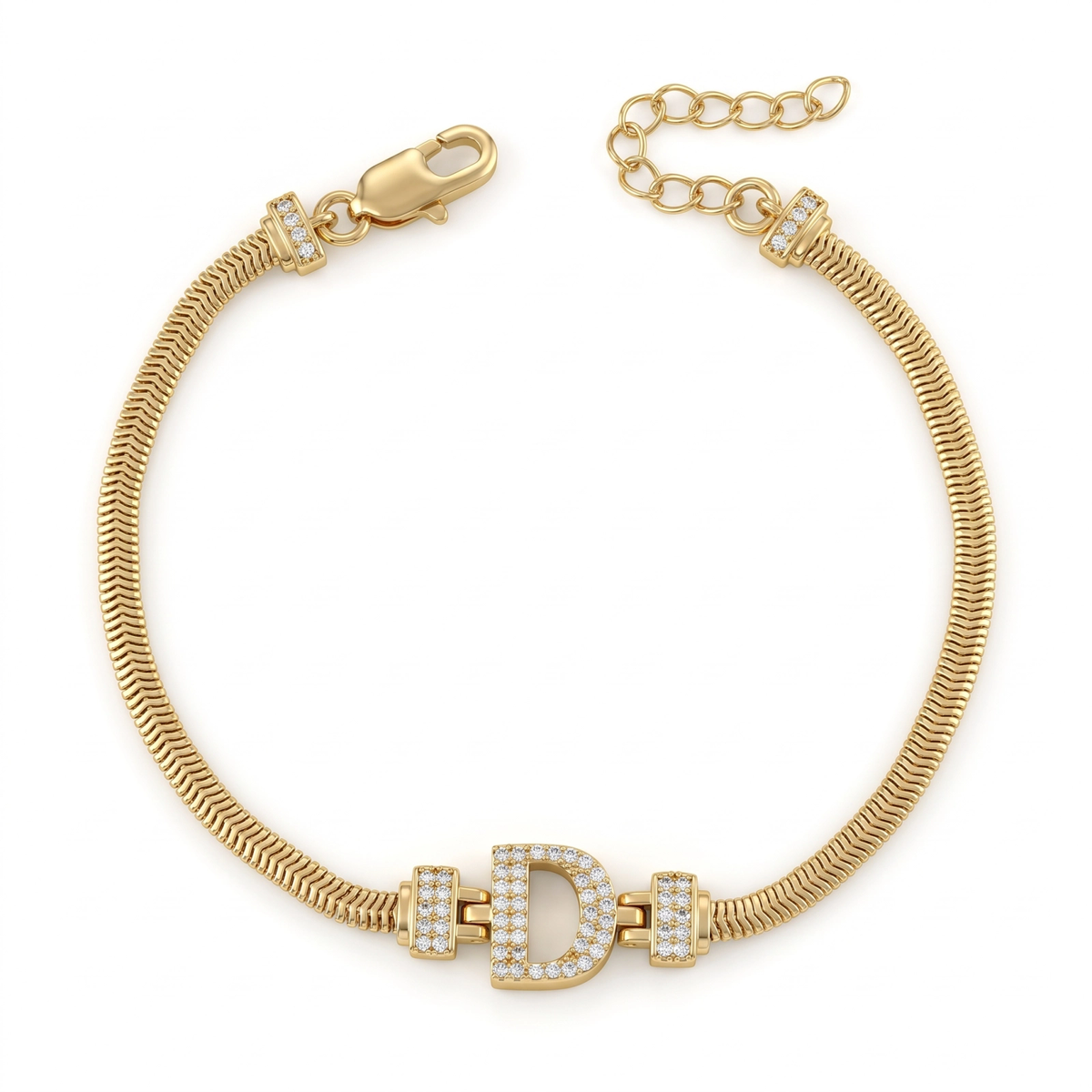 Pulseira Estilo Italiana Letra DCG1933