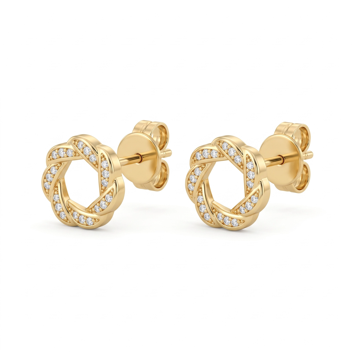 Conjunto Colar e Brinco Laços de Ouro DCG2079