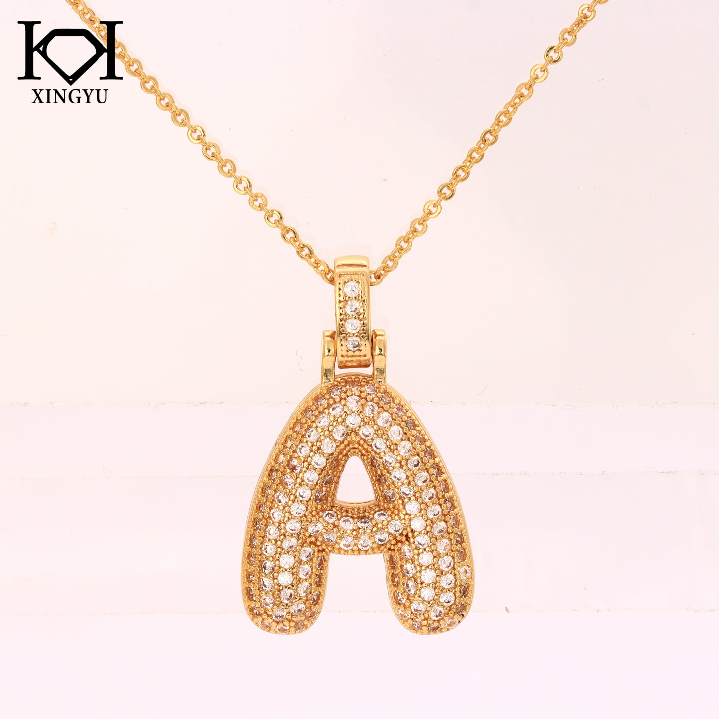 Pingente Letra inicial Cravejada XYN101526