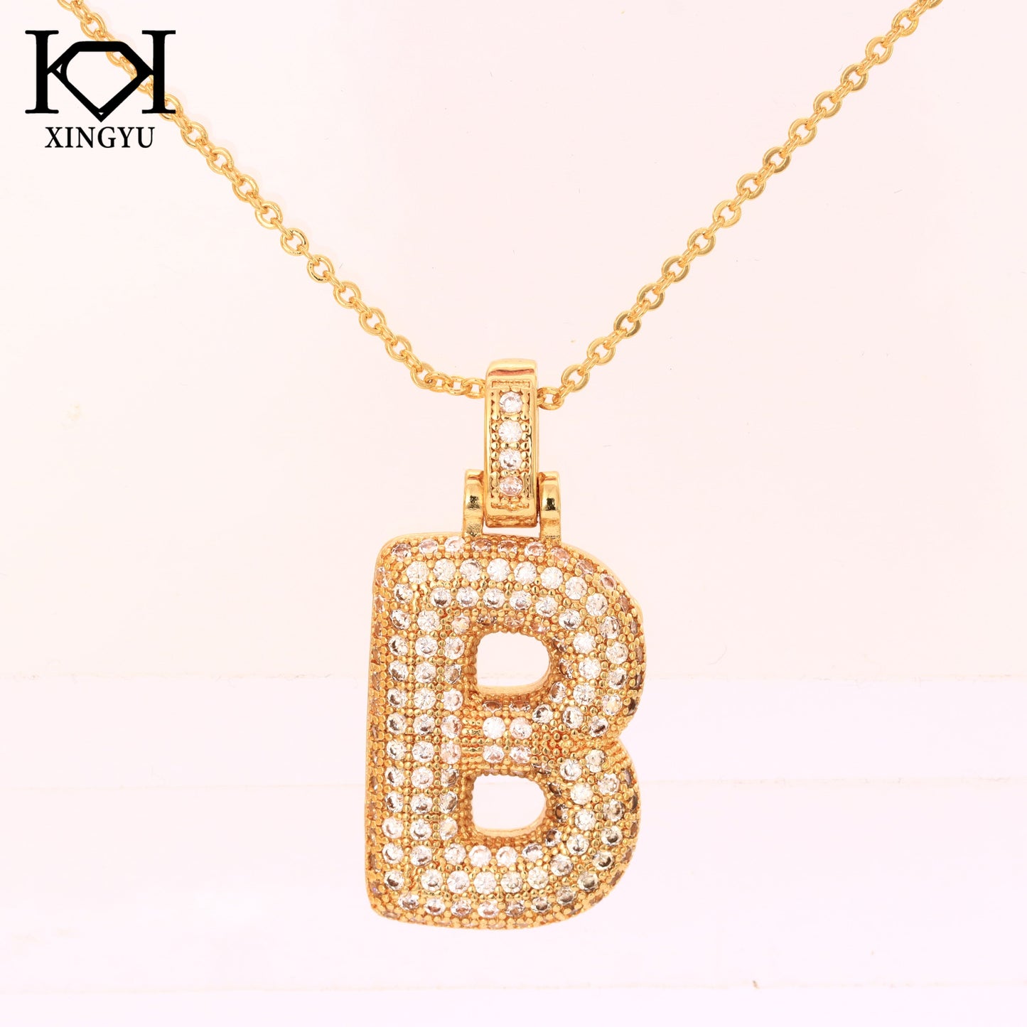 Pingente Letra inicial Cravejada XYN101526