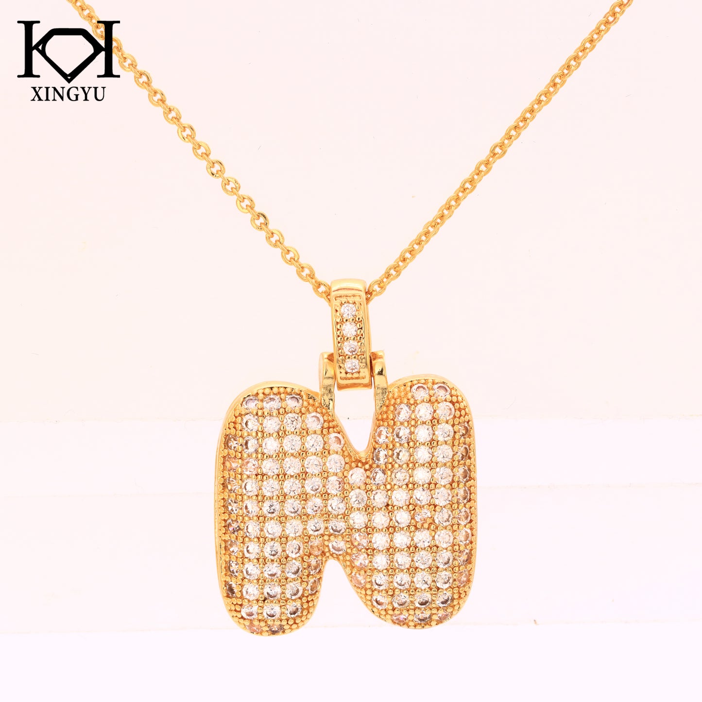 Pingente Letra inicial Cravejada XYN101526