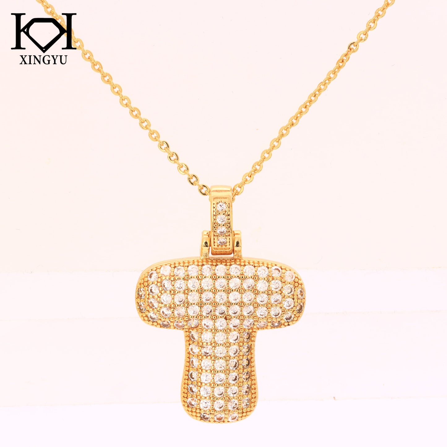 Pingente Letra inicial Cravejada XYN101526