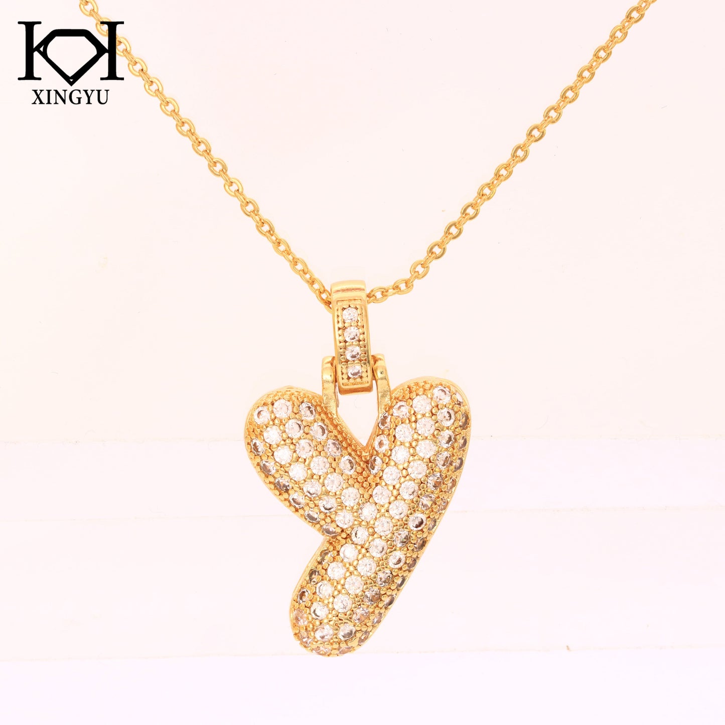 Pingente Letra inicial Cravejada XYN101526