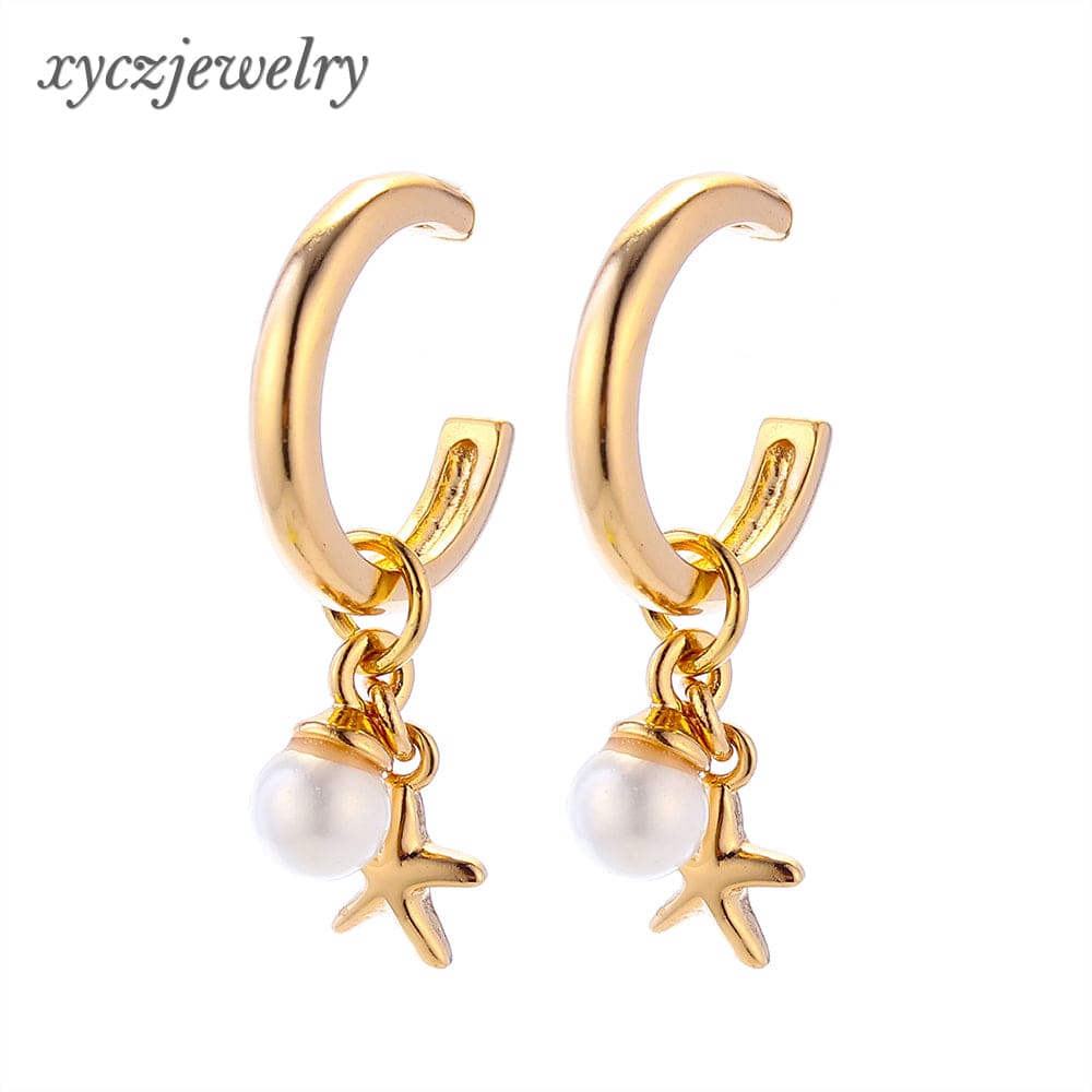 Acessório para Argolinha/Berloque Pérola com Estrela XYPJ100384