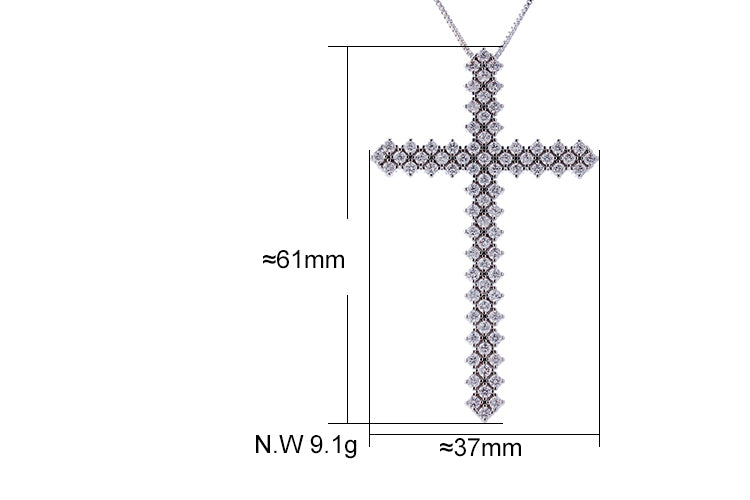 Colar Cruz Cravejada XYP101357