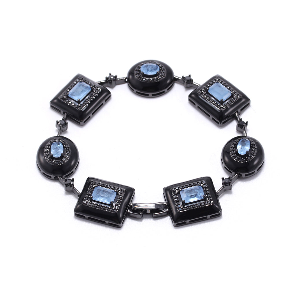 Pulseira Moldura Deep Blue & Pink XYS100698