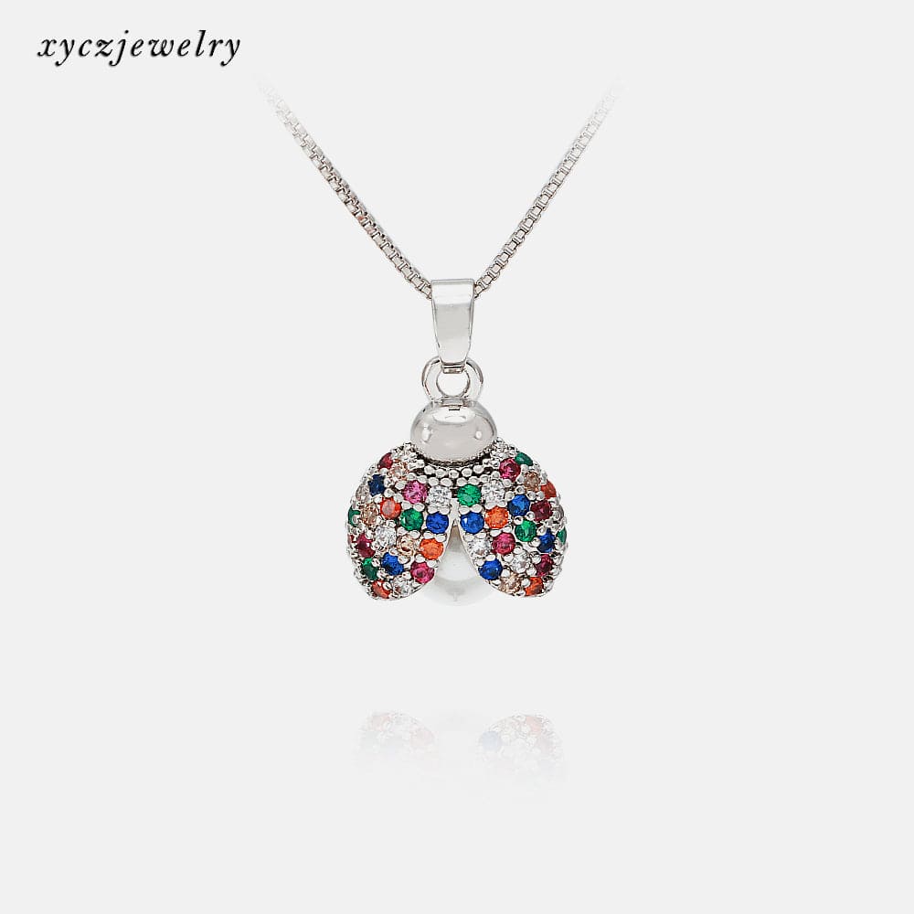 Colar pingente joaninha com pérola XYS101009 VENDIDO SEPARADAMENTE