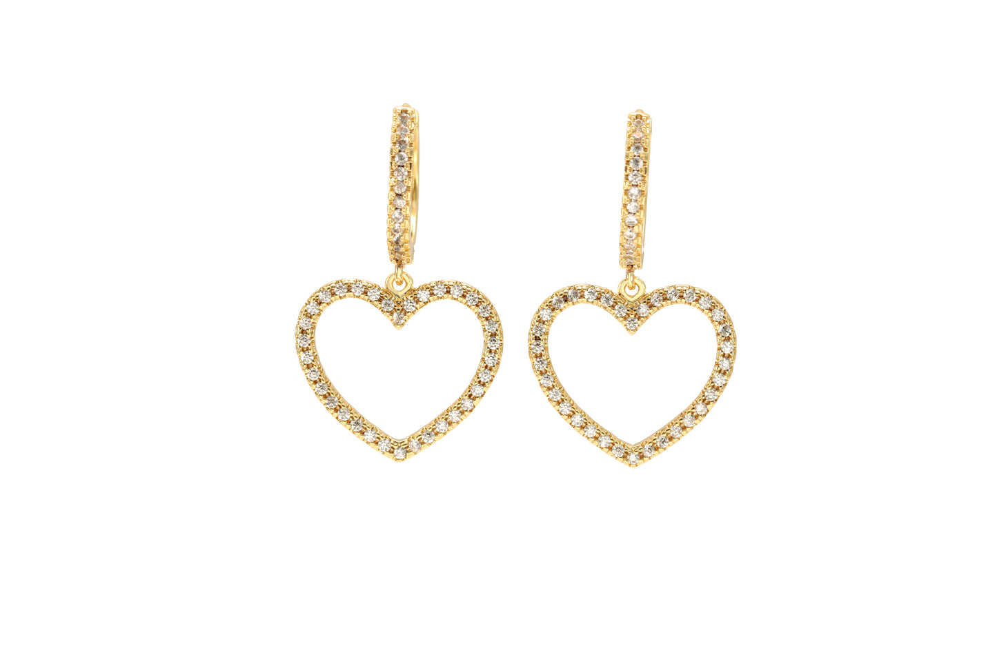 Brincos Coracao vazado XYE103370