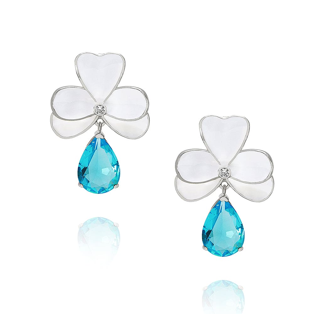 Brincos flores esmaltadas XYE103927 耳环