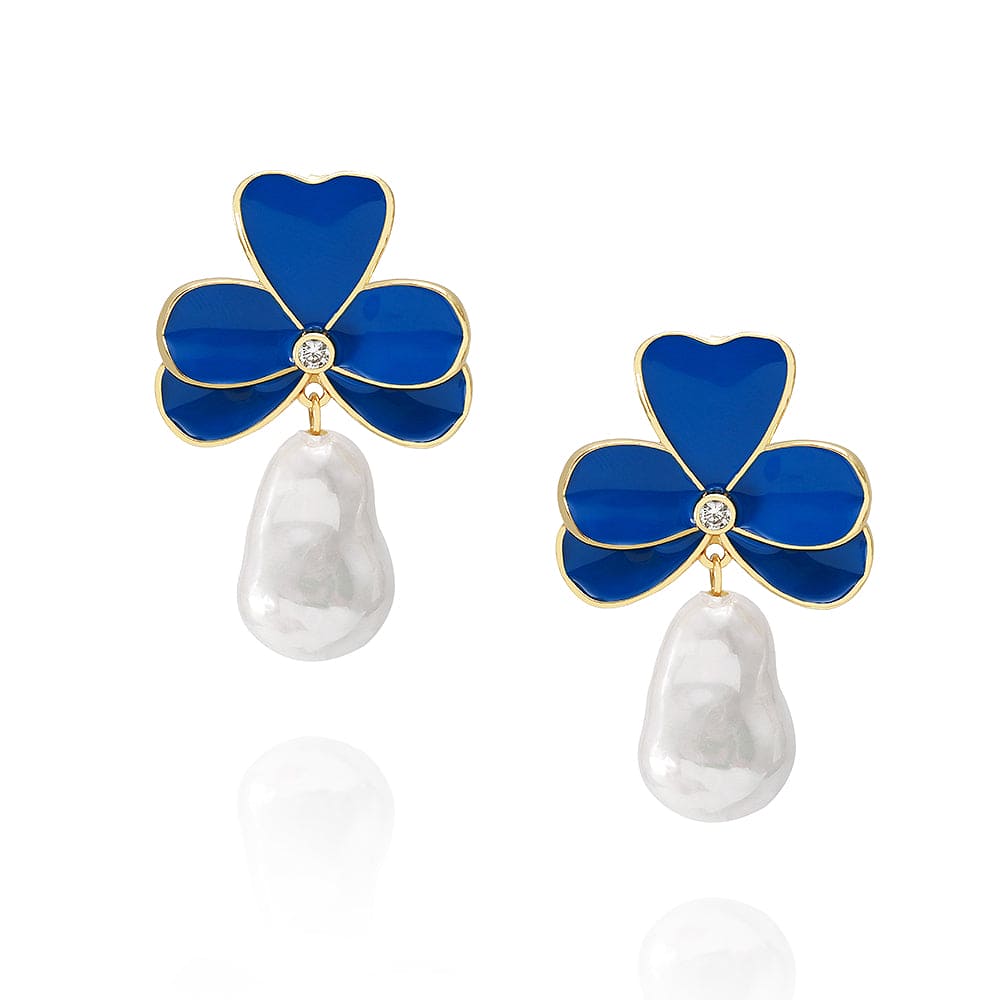 Brincos flores esmaltadas XYE103927 耳环