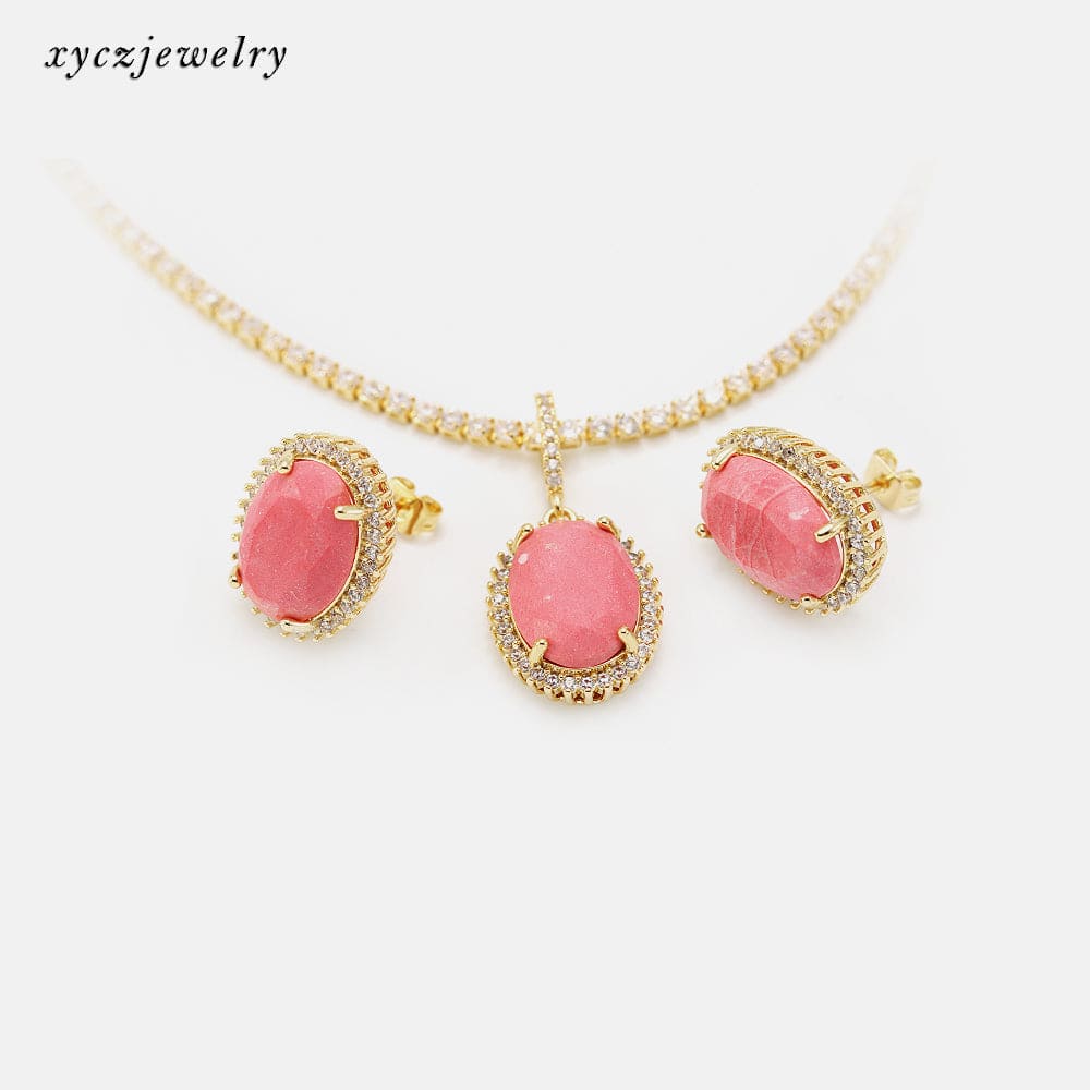 Colar Oval colorido XYS100951 项链 VENDIDO SEPARADAMENTE