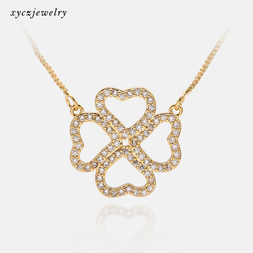 Colar trevo Vazado XYN100563