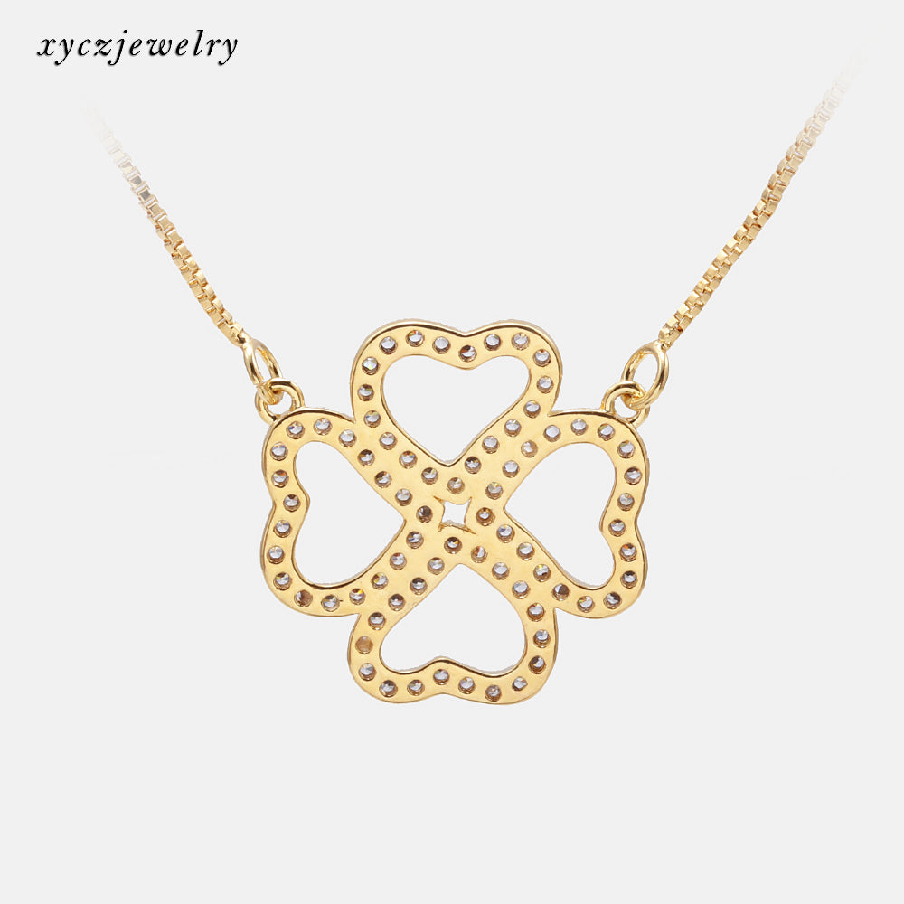 Colar trevo Vazado XYN100563