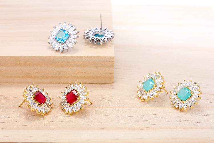 Brincos Flor Cravejada XYE101312
