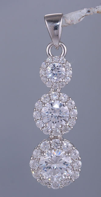 Pingente Luxo Prata 925 moissanite CE04841-P