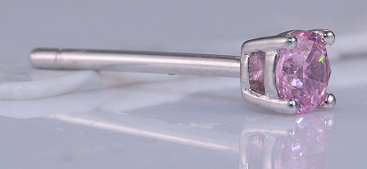 brinco Ponto de luz pink Prata 925 ER-RD3