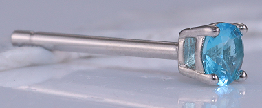 Brinco Ponto de Luz azul bebe Prata 925 ER-RD3